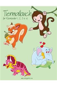 Tiermalbuch für Kleinkinder 1, 2, 3 & 4