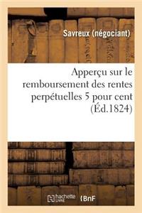 Apperçu Sur Le Remboursement Des Rentes Perpétuelles 5 Pour Cent