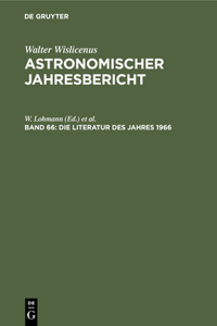 Die Literatur Des Jahres 1966