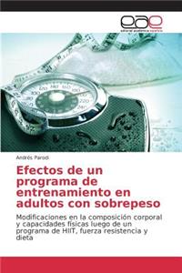 Efectos de un programa de entrenamiento en adultos con sobrepeso