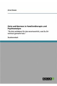 Ziele und Normen in Familientherapie und Psychoanalyse