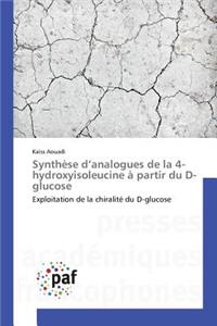 Synthèse D Analogues de la 4-Hydroxyisoleucine À Partir Du D-Glucose