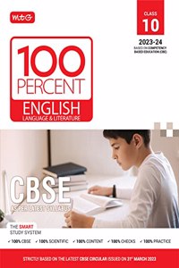 MTG 100 Percent English Language & Literature Text Book Class 10 with CBSE Chapterwise Topicwise Question Bank & Solved Papers (Based on Latest Pattern For 2023-24 Exam)