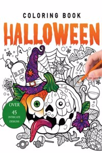 Coloring Book Halloween Over 45 Intricate Designs