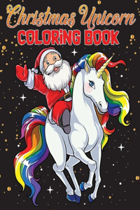 Christmas Unicorn coloring book