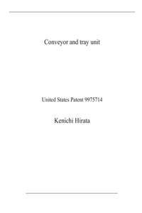 Conveyor and tray unit