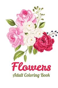 Flowers Adult coloring book