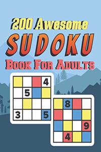 200 Awesome Sudoku Book For Adults