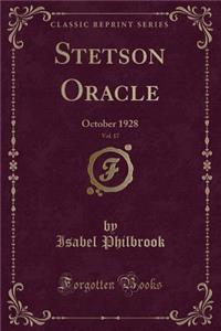Stetson Oracle, Vol. 17: October 1928 (Classic Reprint)