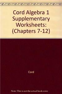 Cord Algebra 1 Supplementary Worksheets