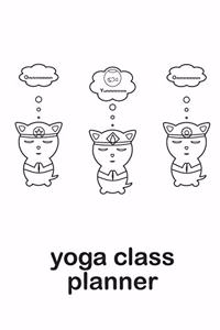 Om Three Cats Meditating Yoga Class Planner