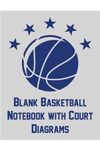 Blank Basketball Notebook with Court Diagrams