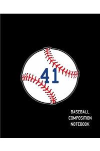 41 Baseball Composition Notebook