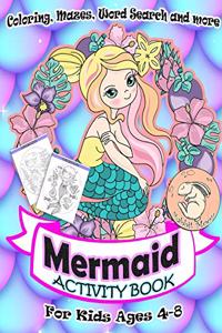 Mermaid Activity Book for Kids Ages 4-8