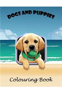 Dogs & Puppies colouring book