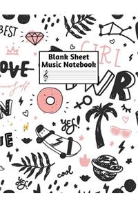 Blank Sheet Music Notebook