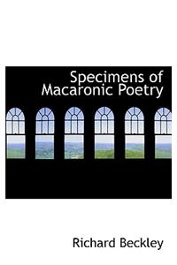 Specimens of Macaronic Poetry