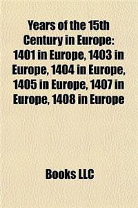 Years of the 15th Century in Europe