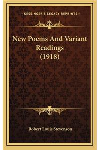 New Poems and Variant Readings (1918)