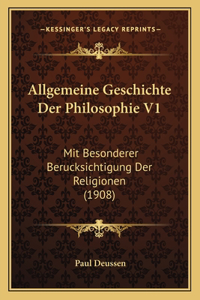 Allgemeine Geschichte Der Philosophie V1