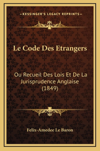 Le Code Des Etrangers