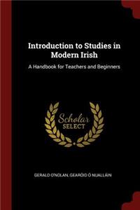 Introduction to Studies in Modern Irish