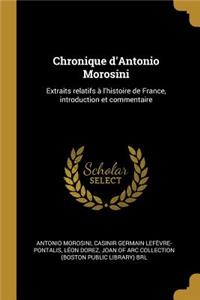 Chronique d'Antonio Morosini