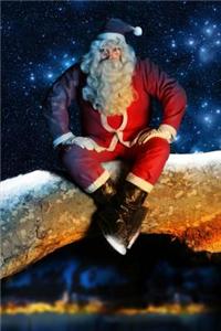 Santa Claus in the Snow Waiting for Christmas Journal