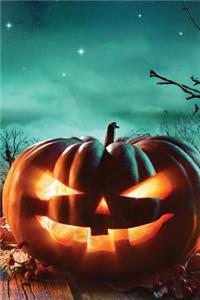 Jack-O-Latern by Moonlight Grid Notebook