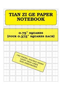 TIAN ZI GE Graph Paper (Field Grid): 120 pages, 0.75 squares