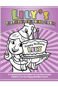 Lily's Birthday Coloring Book Kids Personalized Books
