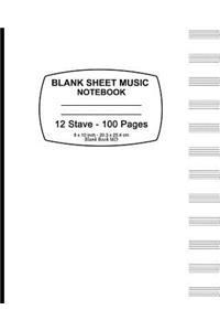 Blank Sheet Music Notebook (White)