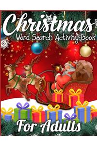 Christmas Word Search Activity Book for Adults