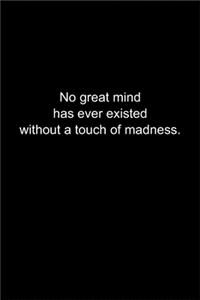 No great mind has ever existed without a touch of madness.