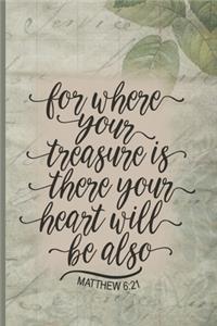 For Where Your Treasure Is There Your Heart Will Be Also Matthew 6