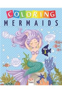 Coloring mermaids - Volume 1