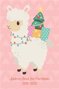 Address Book for Christmas 2019-2028