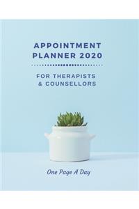 Appointment Planner 2020 For Therapists & Counsellors