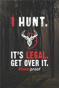 I Hunt. It's Legal. Get Over It. #Haterproof