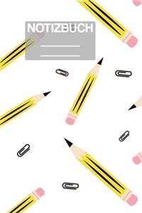 Notizbuch A5 Muster Zeichnung Schule Grundschule Unterricht Stifte Bleistift Stift Klammer