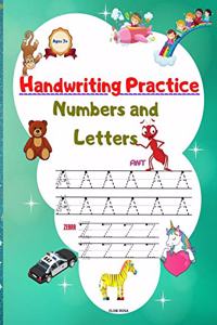 Handwriting practice numbers and letters