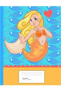 Mermaid Composition Notebook Wide Ruled