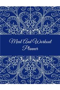 Meal and Workout Planner: Mandala Design, 2019 Weekly Meal and Workout Planner and Grocery List Large Print 8.5 X 11 Weekly Meal Plans for Weight Loss & Diet Plan