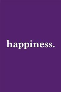 Happiness. Journal - White on Purple Design