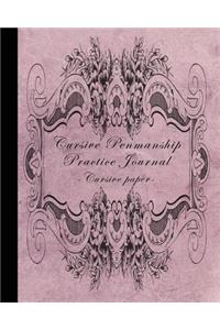 Cursive Penmanship Practice Journal