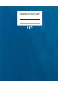Sky Notebook Journal, Diary and Sketch Book with Blank Pages (8.5 x 11) (Texture Notebook)