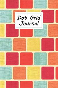 Dot Grid Journal: Dotted Matrix Notebook - Pretty Colorful Squares Pattern