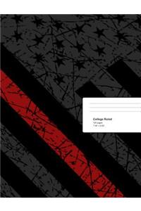Thin Red Line Composition Notebook