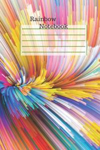 Rainbow Notebook: Spring Notebook; Full Color Rotating; Simple Notebook; Holidays & Observances on the Reverse / 80 Pages, Blank, 6x 9