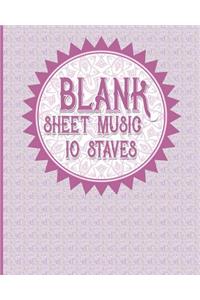 Blank Sheet Music - 10 Staves